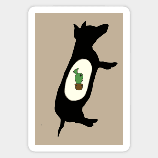 The Cow-dog ate my cactus :( Sticker